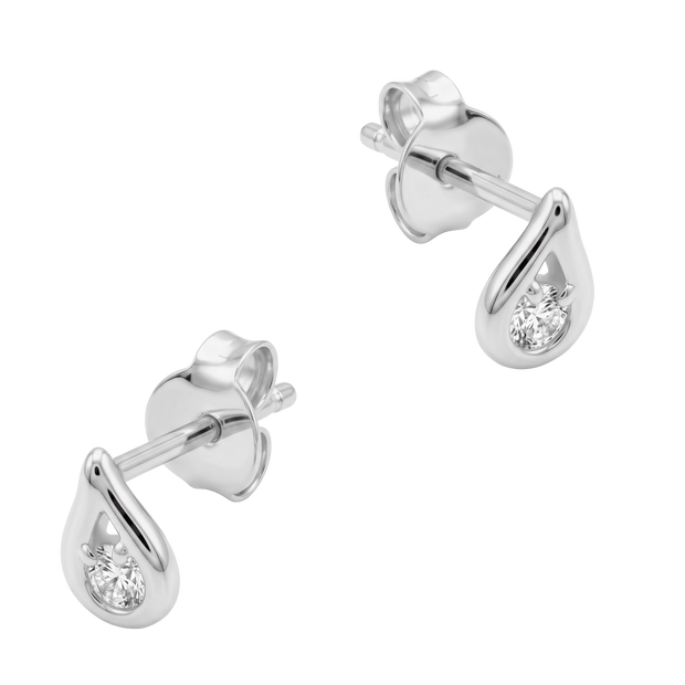 Teardrop CZ Stud Earring STS-7287