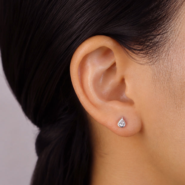 Crystal Tear Stud Earring STS-7288