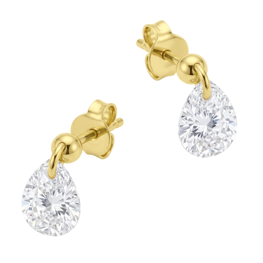 Teardrop Sparkle Stud Earring STS-7309