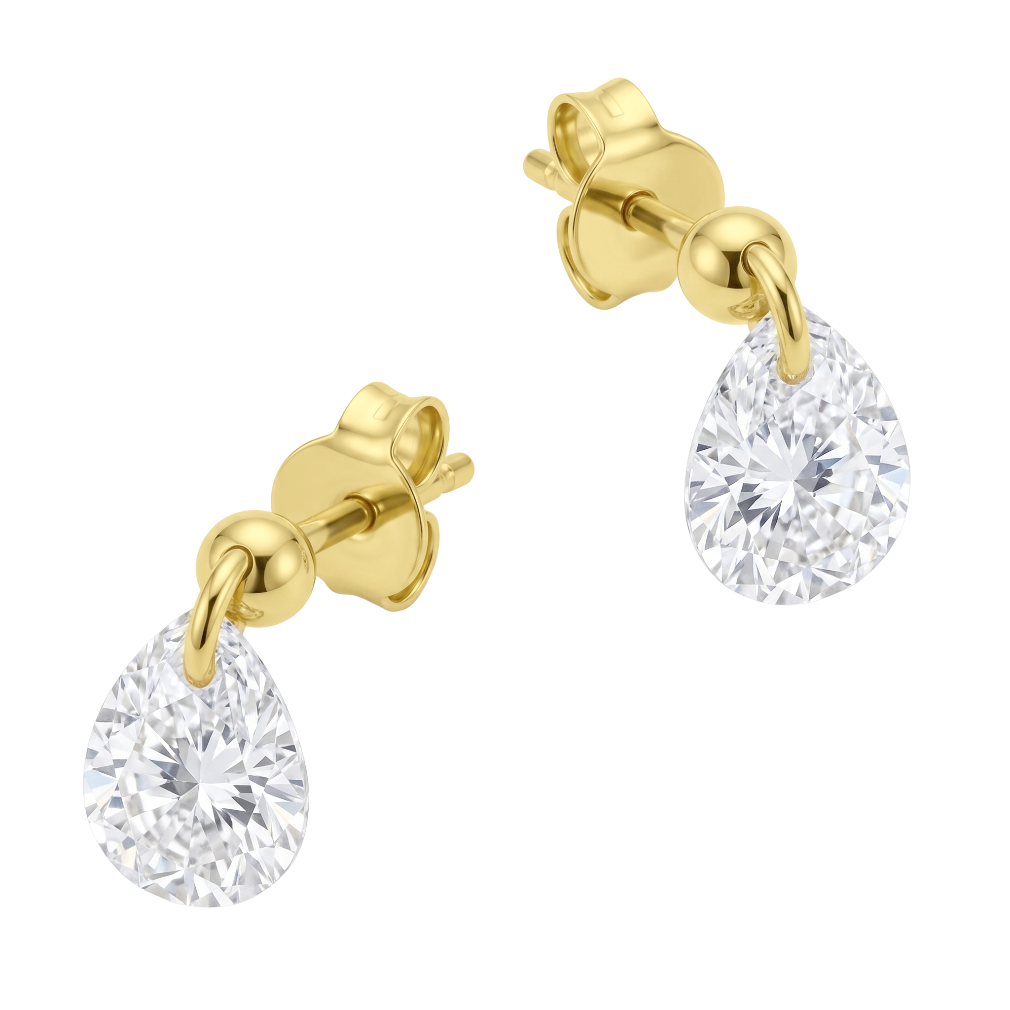 Teardrop Sparkle Stud Earring STS-7309