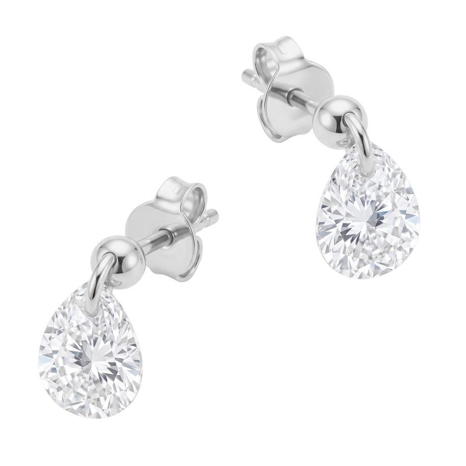 Teardrop Sparkle Stud Earring STS-7309