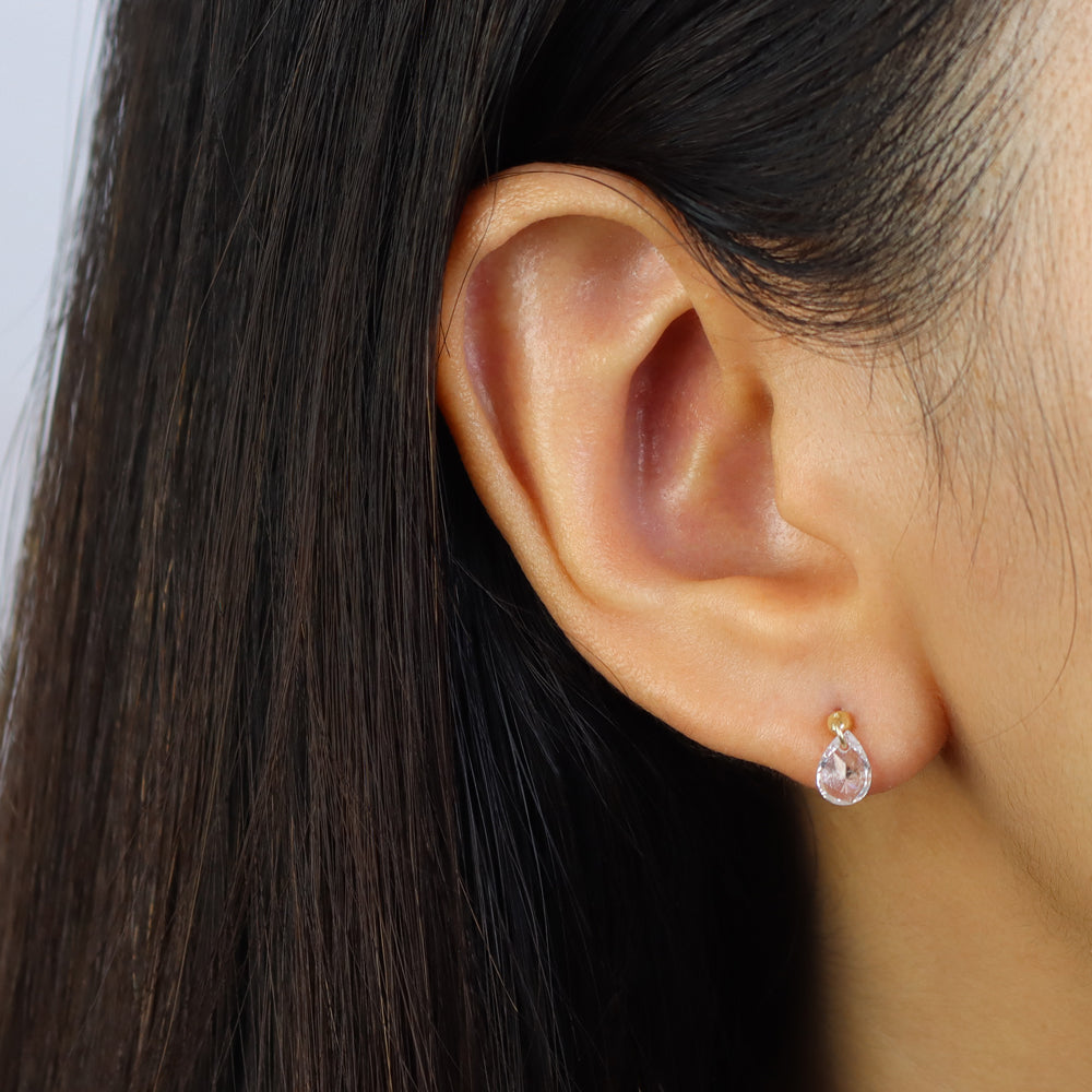 Teardrop Sparkle Stud Earring STS-7309