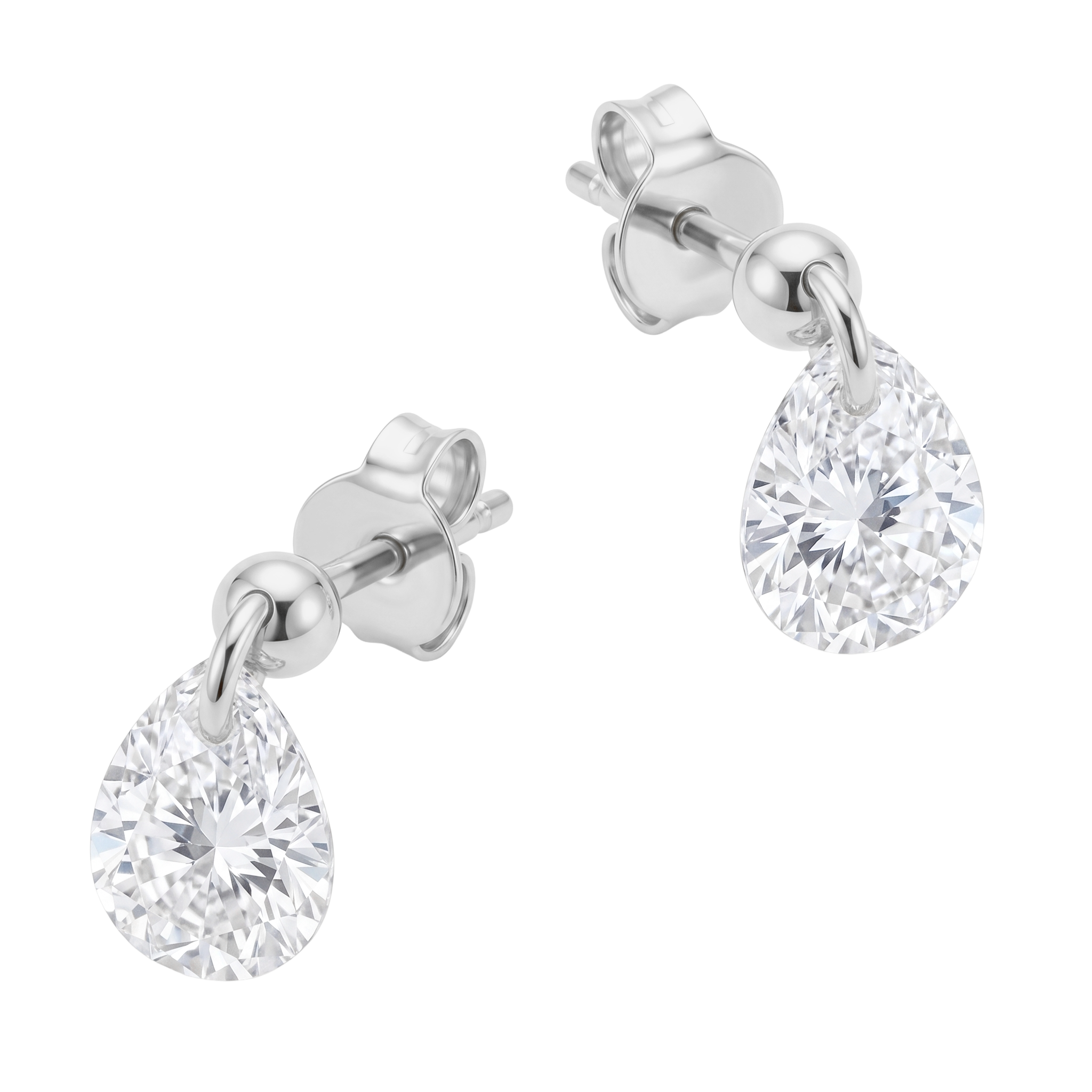 Teardrop Sparkle Stud Earring STS-7309