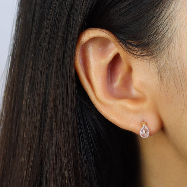 Teardrop Sparkle Stud Earring STS-7309
