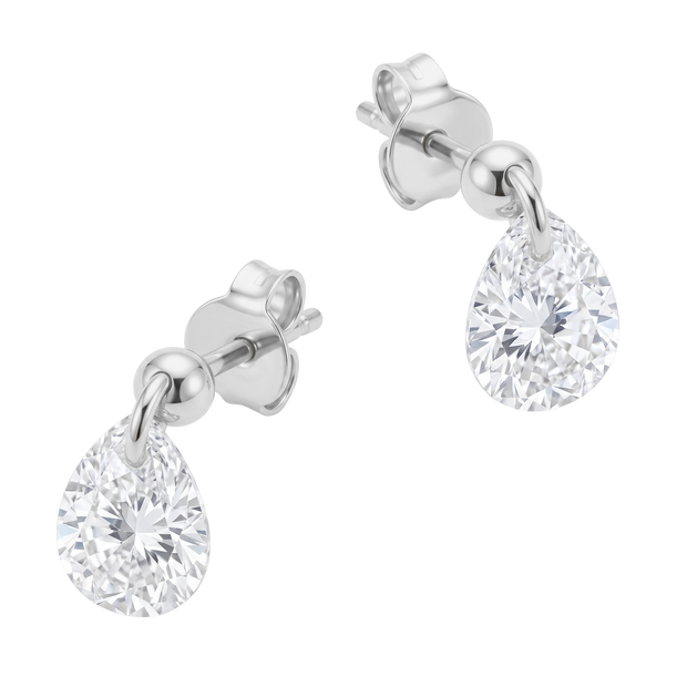 Teardrop Sparkle Stud Earring STS-7309