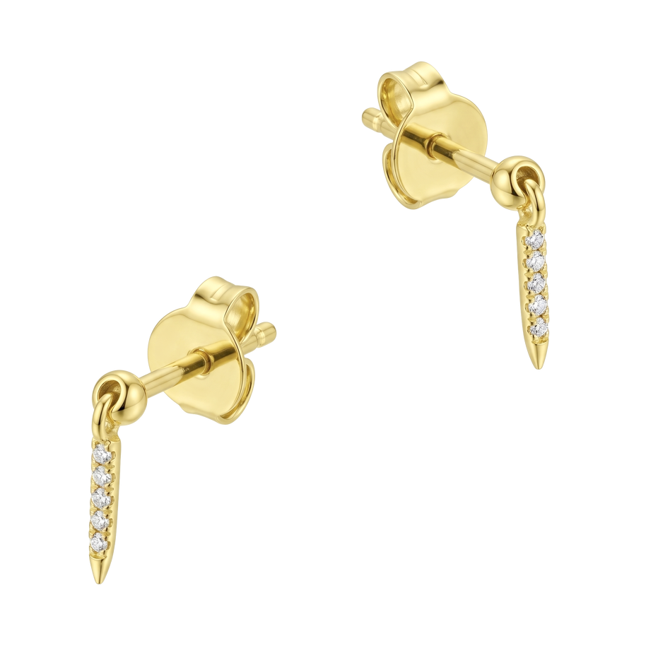 Crystal Spike Drop Stud Earring STS-7314