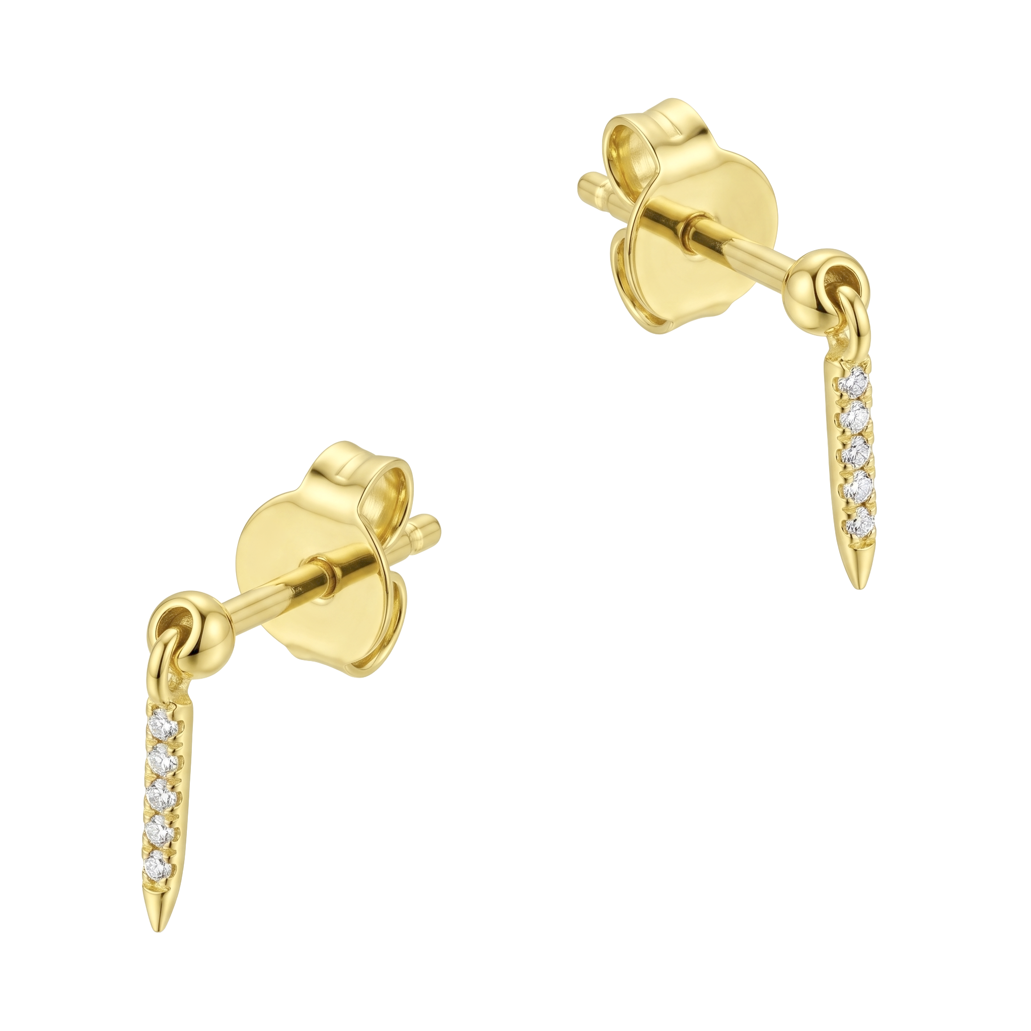 Crystal Spike Drop Stud Earring STS-7314