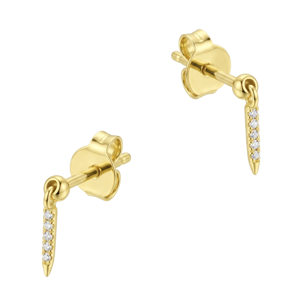 Crystal Spike Drop Stud Earring STS-7314