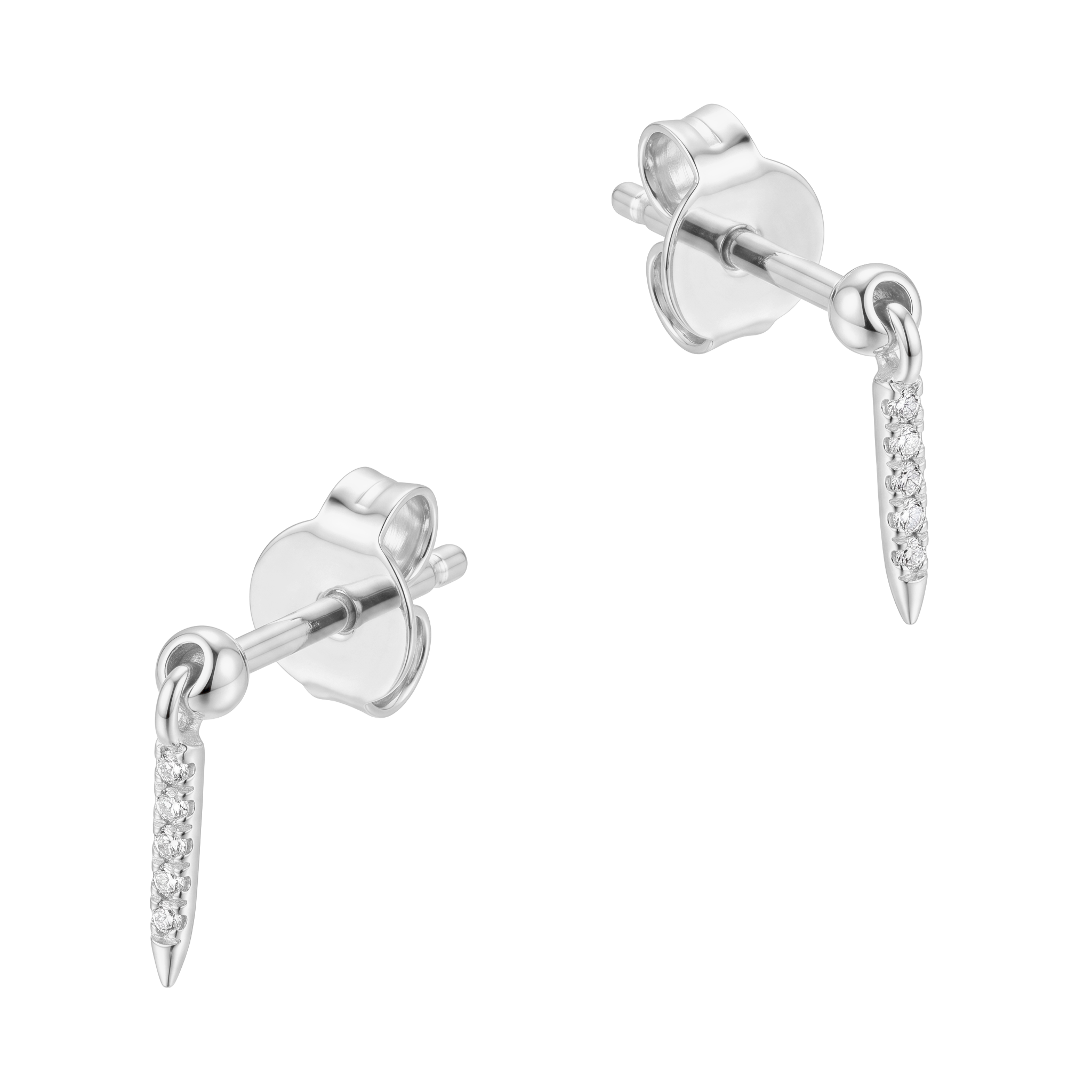 Crystal Spike Drop Stud Earring STS-7314