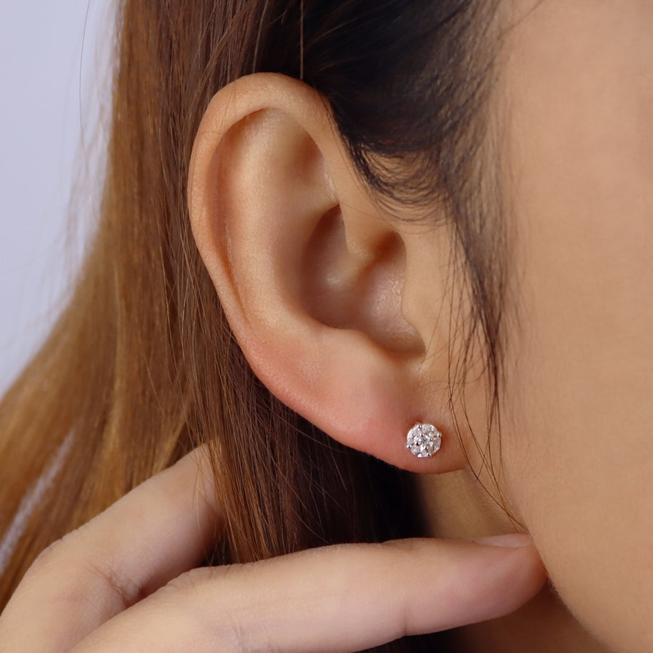 Sparkling CZ Stud Earring STS-7321