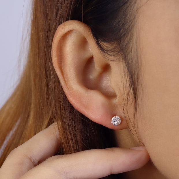 Sparkling CZ Stud Earring STS-7321