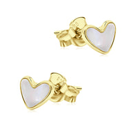 Mother of Pearl Heart Stud Earring STS-7335