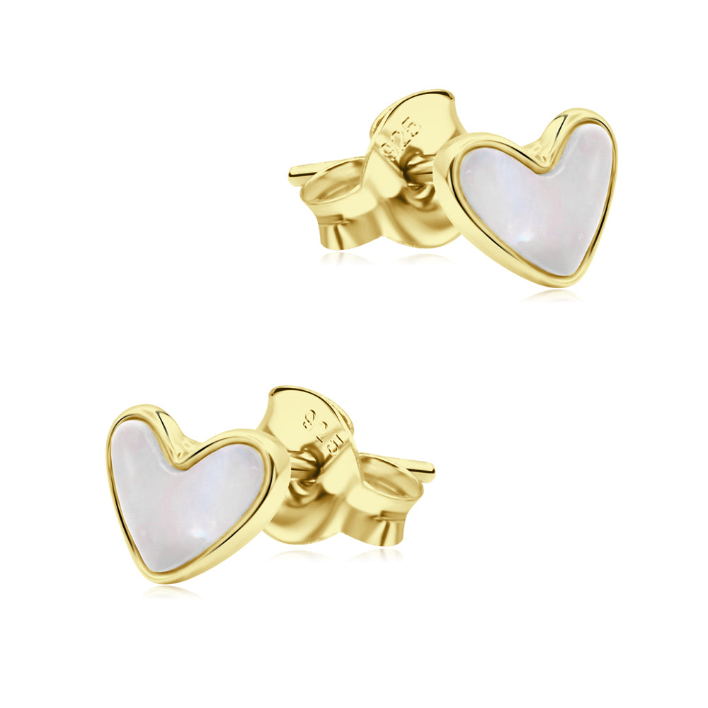 Mother of Pearl Heart Stud Earring STS-7335