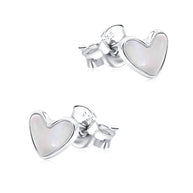 Mother of Pearl Heart Stud Earring STS-7335