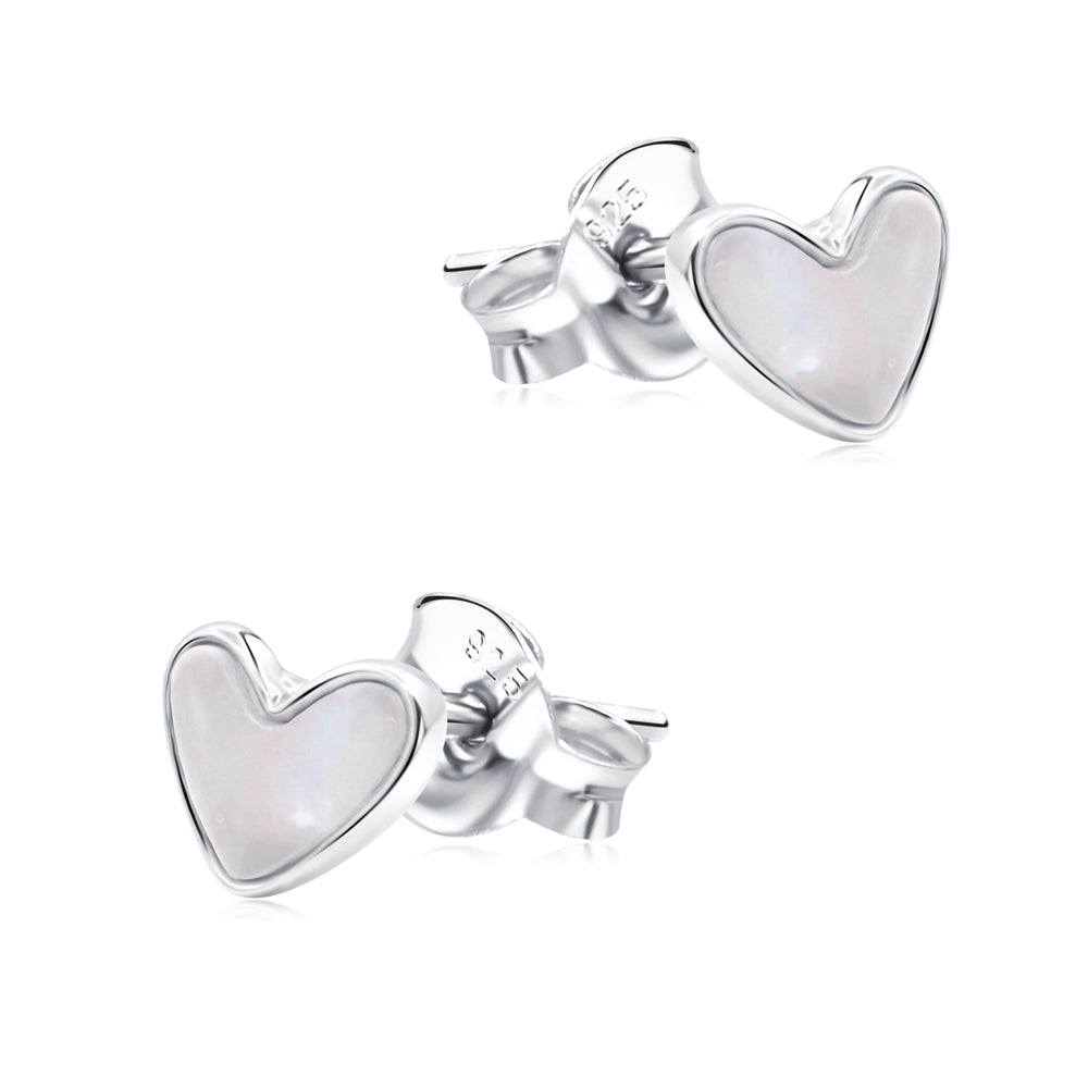 Mother of Pearl Heart Stud Earring STS-7335