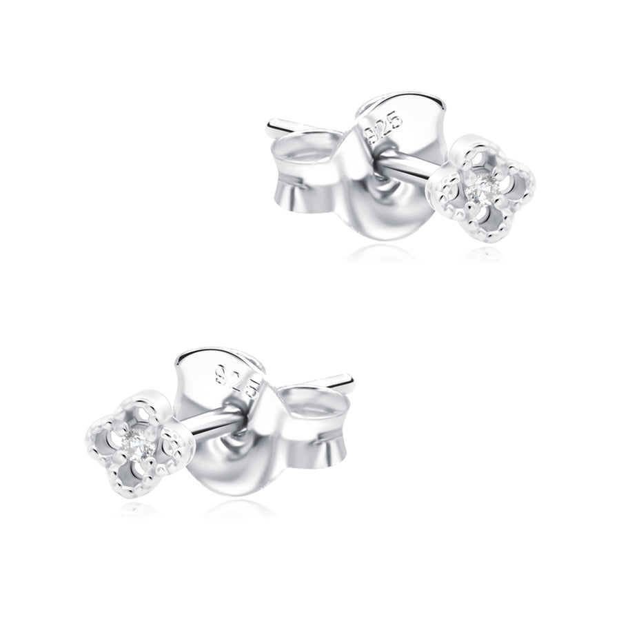 Flower CZ Stud Earring STS-7341