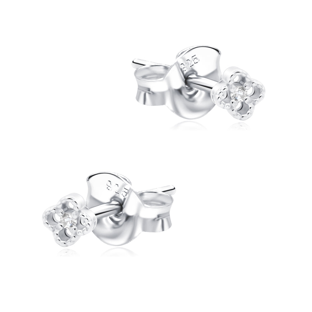 Flower CZ Stud Earring STS-7341