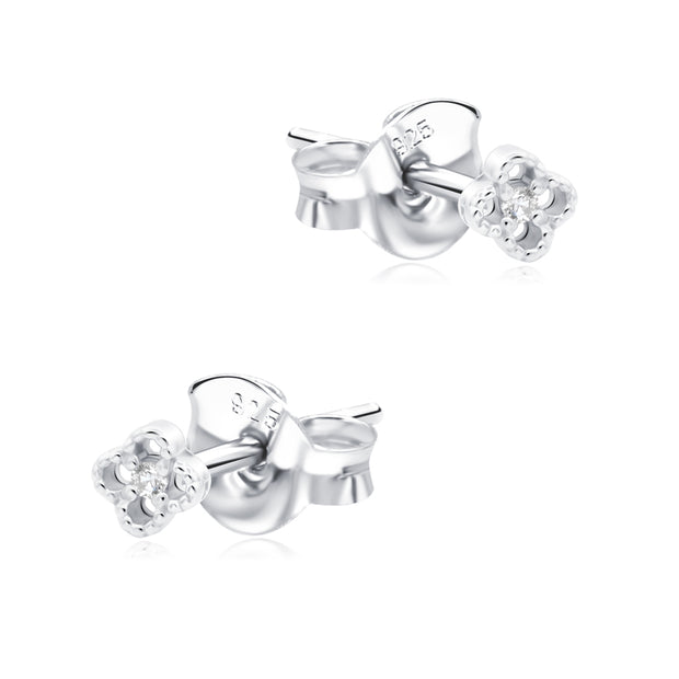 Flower CZ Stud Earring STS-7341