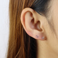 Heart Shaped Stud Earring STS-7348