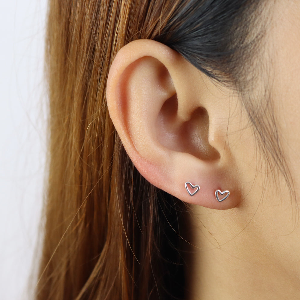 Heart Shaped Stud Earring STS-7348