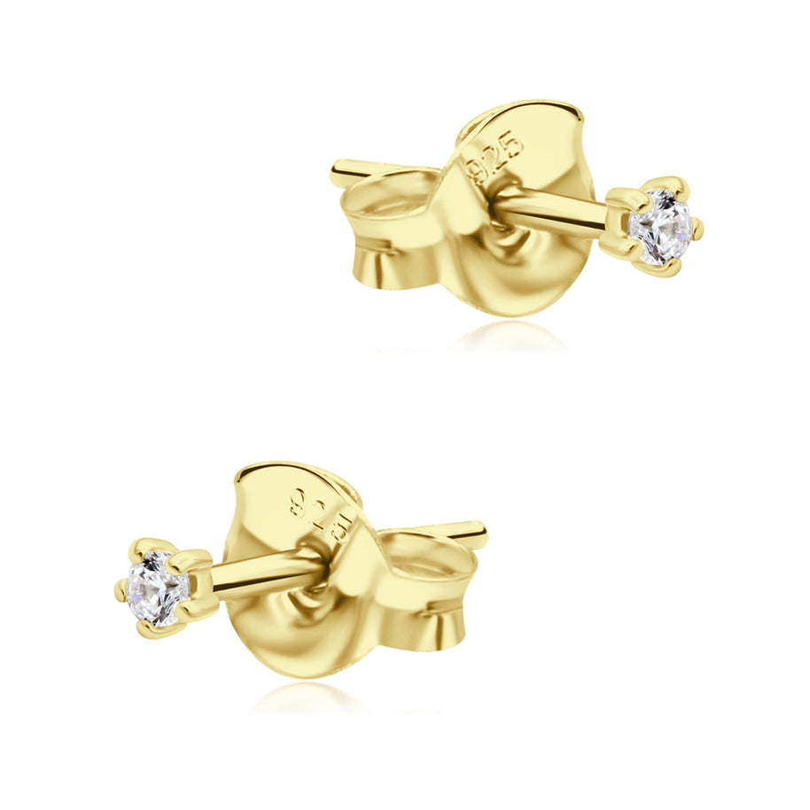 Round CZ Stud Earring STS-7359
