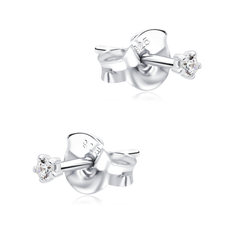 Round CZ Stud Earring STS-7359