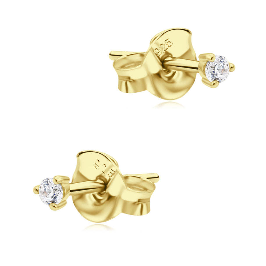 Round CZ Stud Earring STS-7360