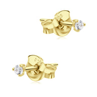 Round CZ Stud Earring STS-7360
