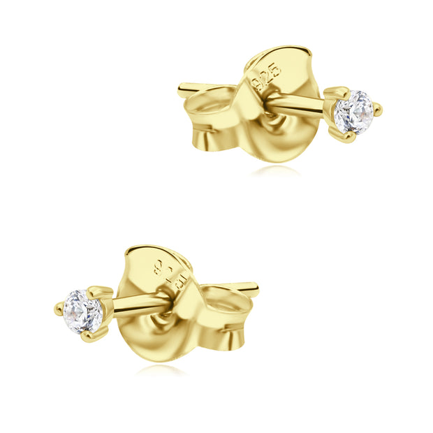 Round CZ Stud Earring STS-7360