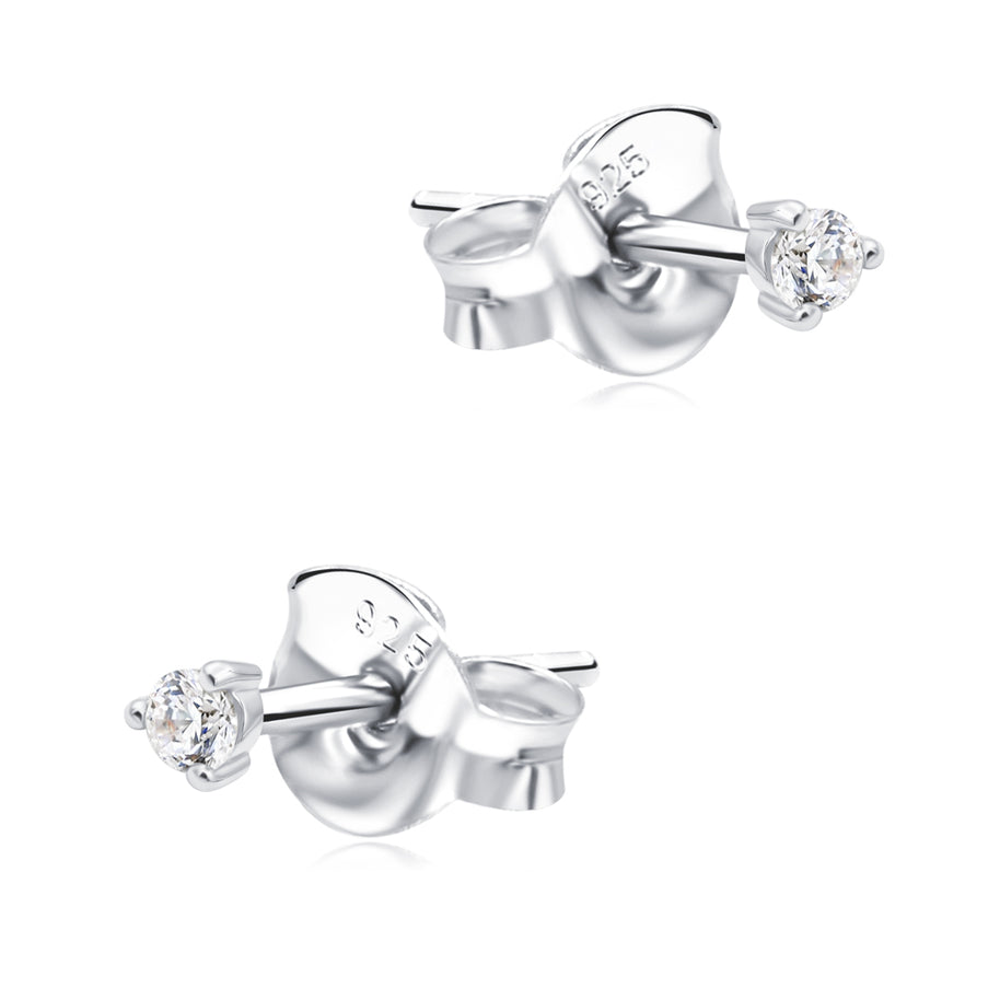 Round CZ Stud Earring STS-7360
