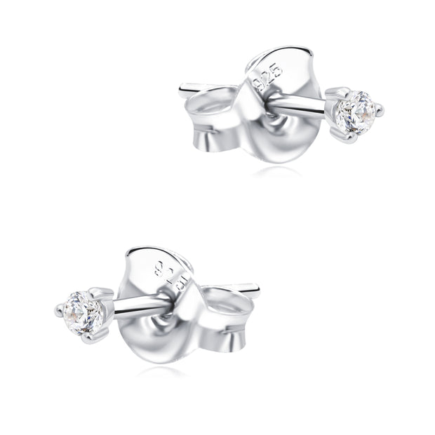 Round CZ Stud Earring STS-7360