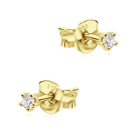 Round CZ Stud Earring STS-7361