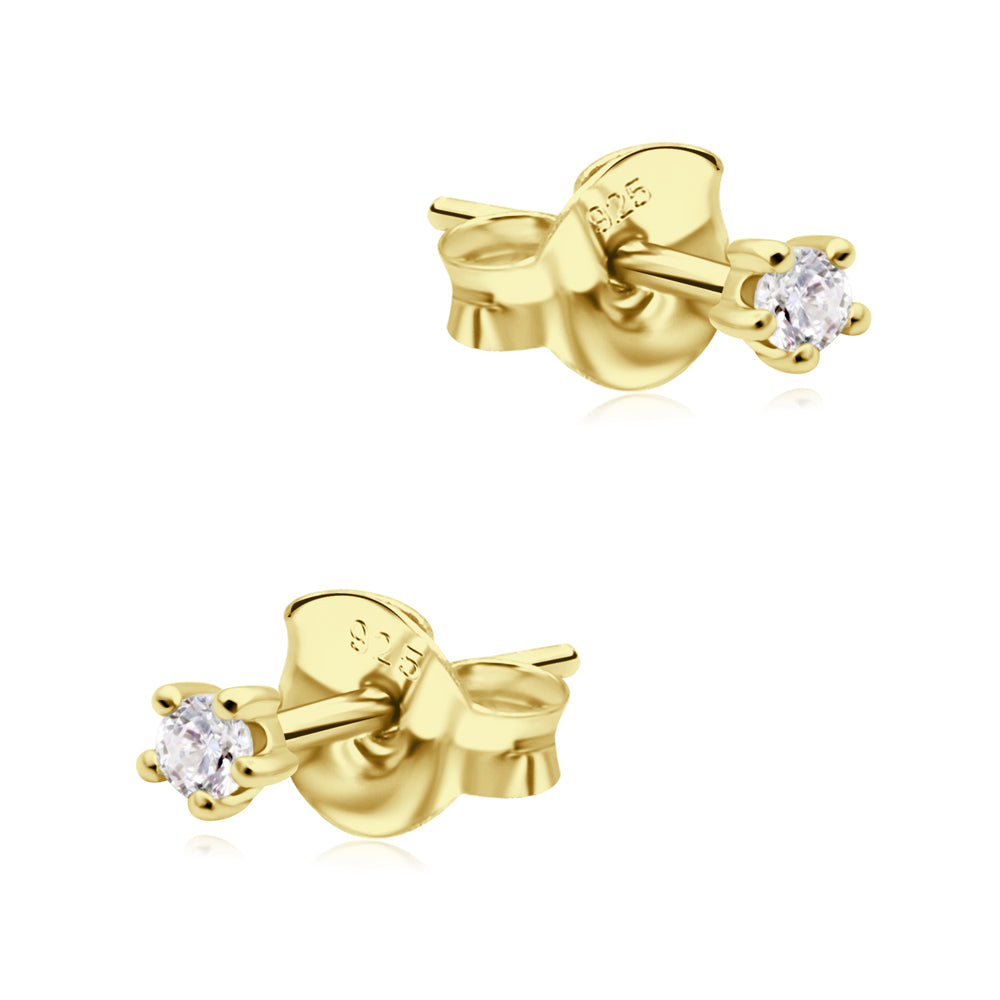 Round CZ Stud Earring STS-7361