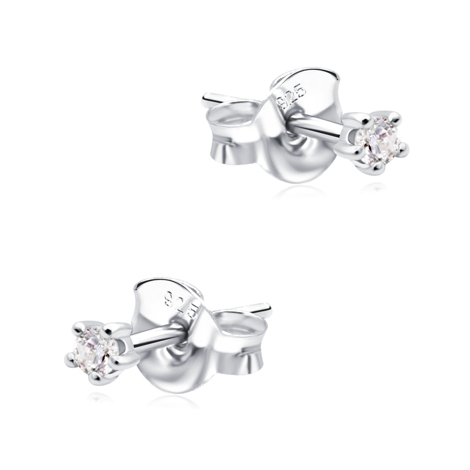 Round CZ Stud Earring STS-7361