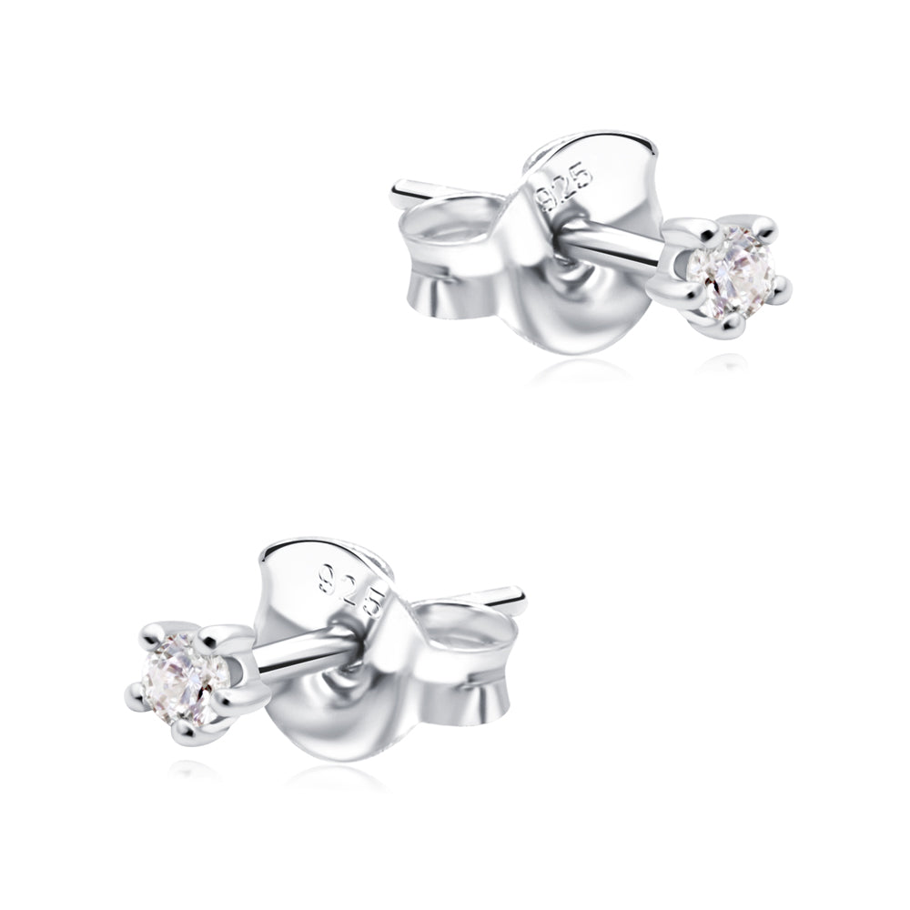 Round CZ Stud Earring STS-7361