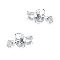 Bezel Setting Lab Diamond Stud Earring STS-7363