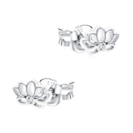 Shiny Lotus Flower Stud Earring STS-7375
