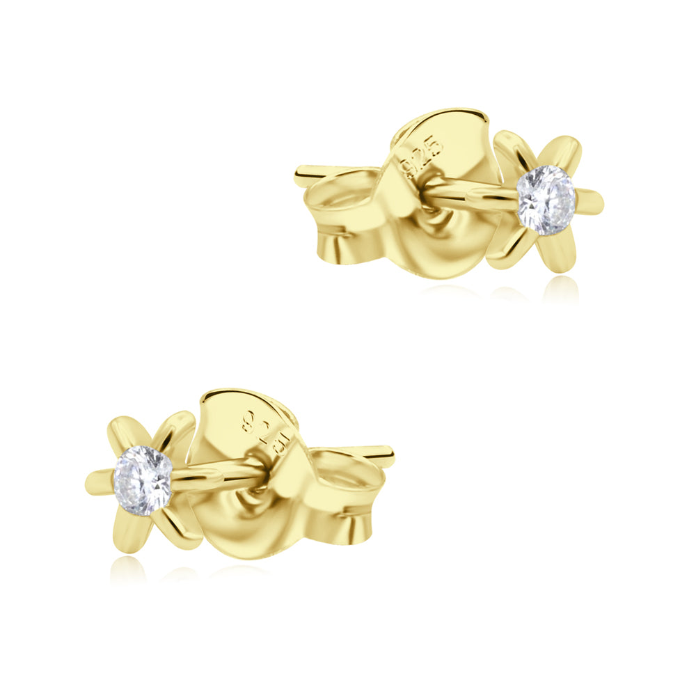 Daisy Flower CZ Stud Earring STS-7389
