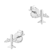 Mini Aircraft CZ Stud Earring STS-7412