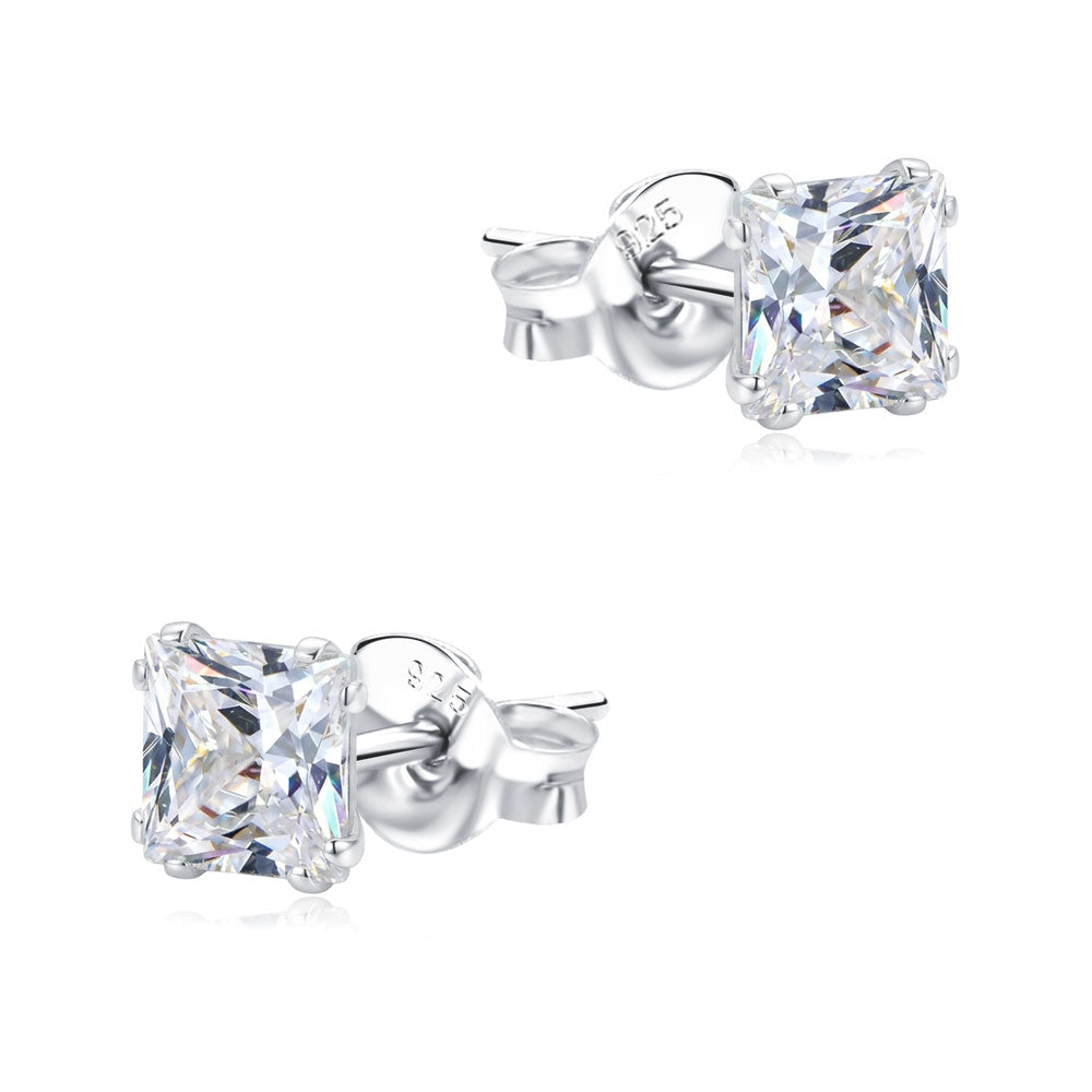 Sparkling Square Crystal Stud Earring STS-7436-5