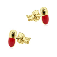 Minimal Pill Stud Earring STS-7439
