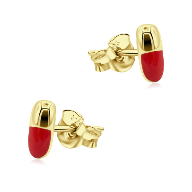 Minimal Pill Stud Earring STS-7439