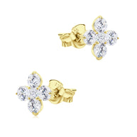 Shining Crystal Bloom Stud Earring STS-7477