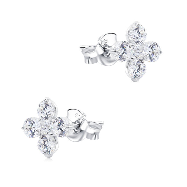 Shining Crystal Bloom Stud Earring STS-7477