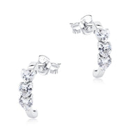 Shiny Heart Curved Stud Earring STS-7478