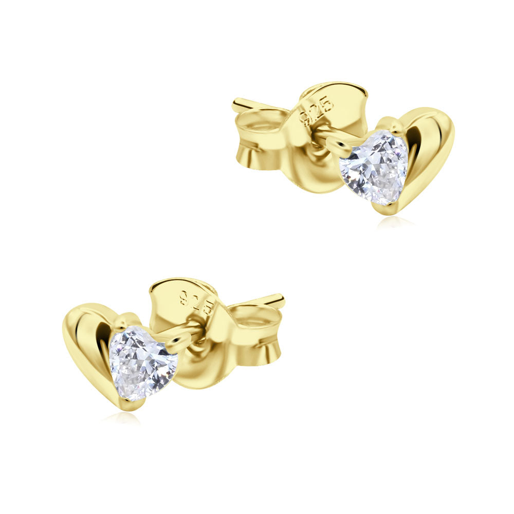 Elegant Heart CZ Stud Earring STS-7481