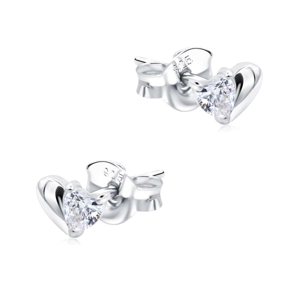 Elegant Heart CZ Stud Earring STS-7481