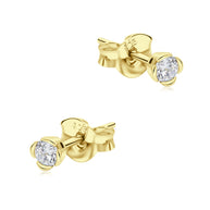 Tulip Flower CZ Stud Earring STS-7493
