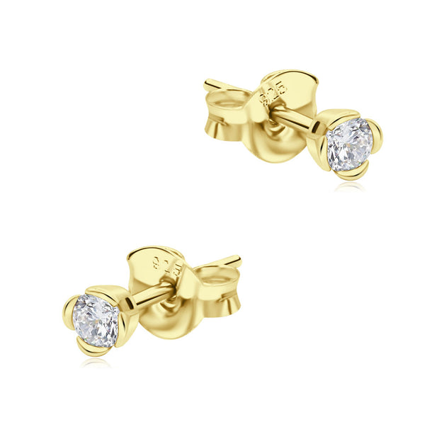 Tulip Flower CZ Stud Earring STS-7493