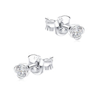 Tulip Flower CZ Stud Earring STS-7493